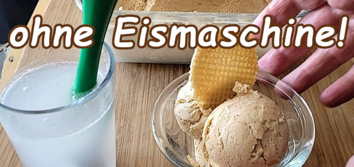 Erdnusseis ohne Eismaschine 3 Zutaten Rezept