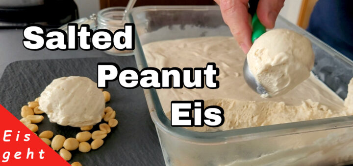 Salted Peanutbutter Icecream 4 Zutaten ohne Eismaschine